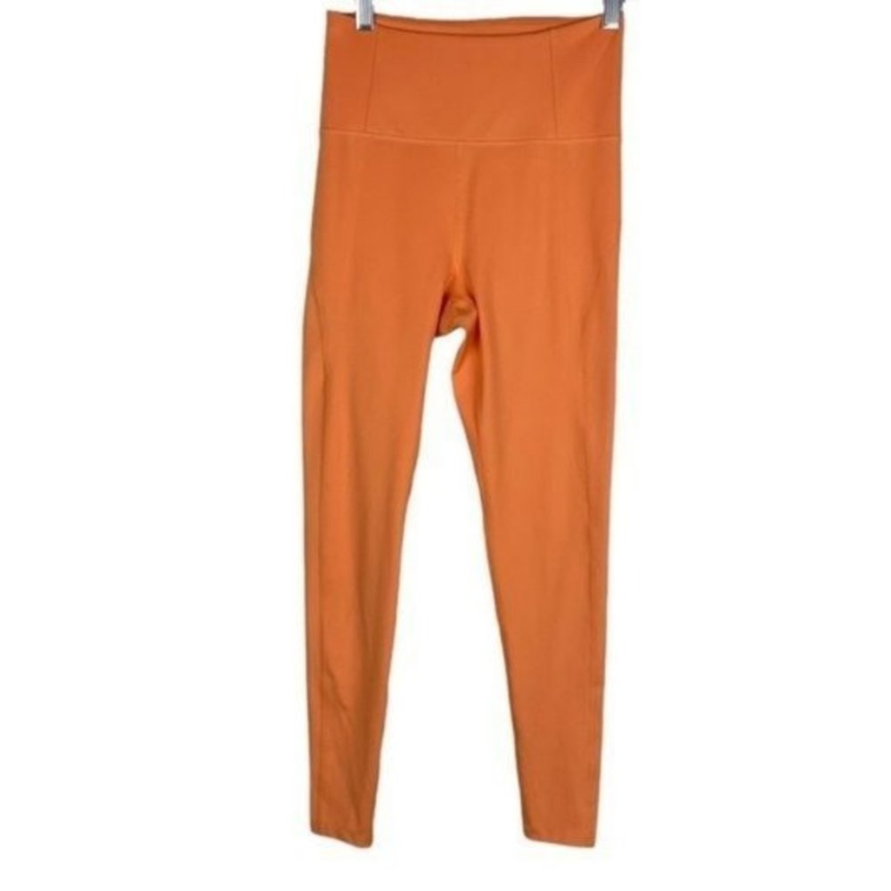 NWT Girlfriend Collective New High Rise Waisted Leggings Orange Women’s Small